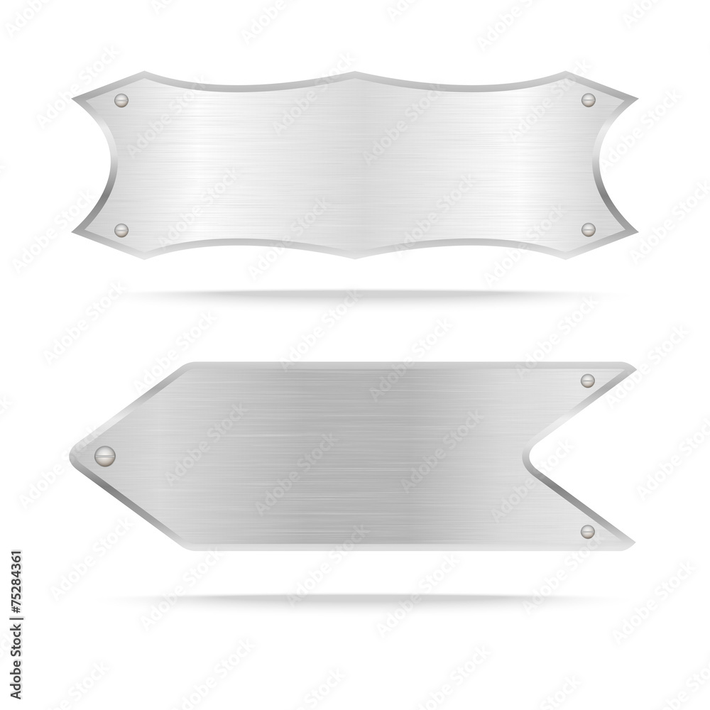 Vector Metal name plate or Metal label with screws with screws Vector Metal name plate or Metal label with screws with screws