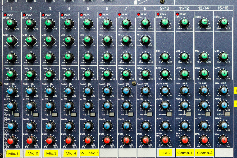 Button control sound mixer
