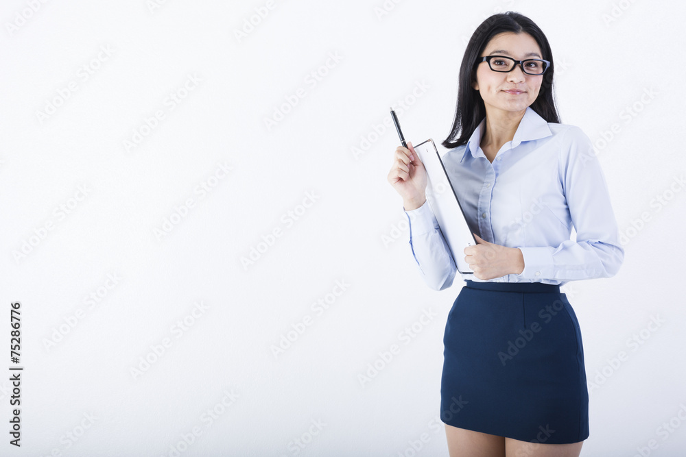 事務職の若い女性 事務職の若い女性