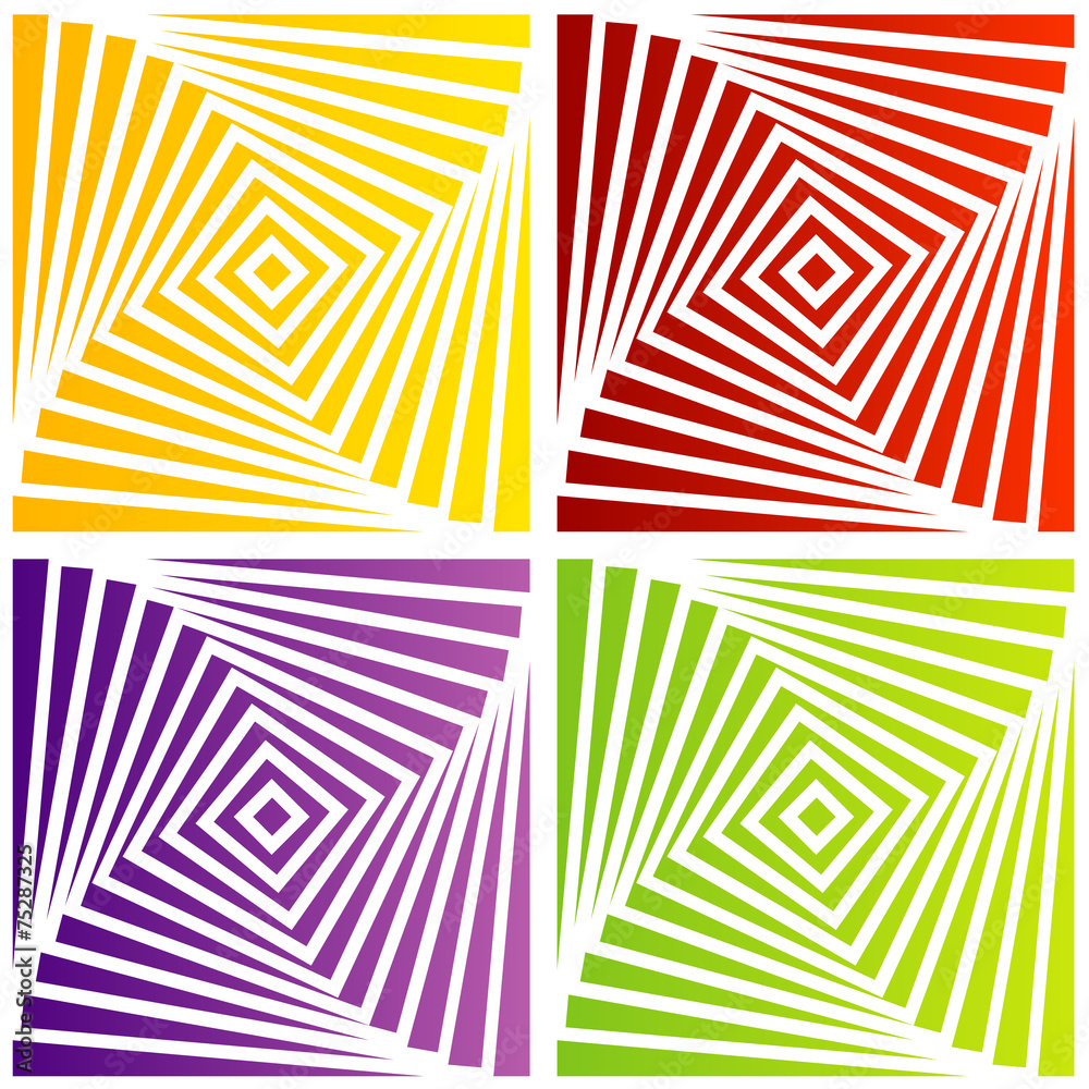 Colorful optical illusion with squares Colorful optical illusion with squares