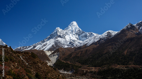 Ama Dablam mountain view in Nepal