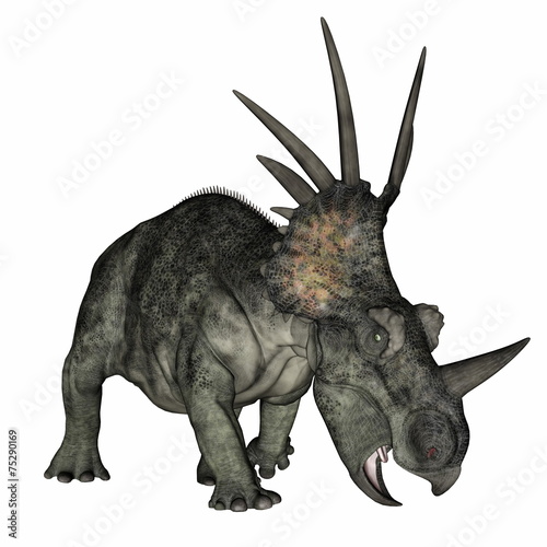 Styracosaurus dinosaur standing - 3D render photo