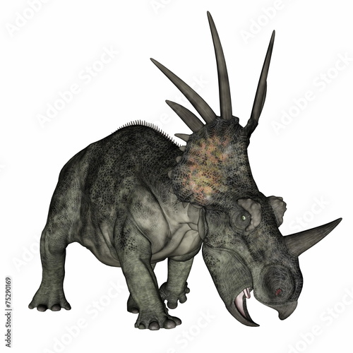 Styracosaurus dinosaur standing - 3D render