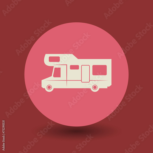 Camper symbol, vector