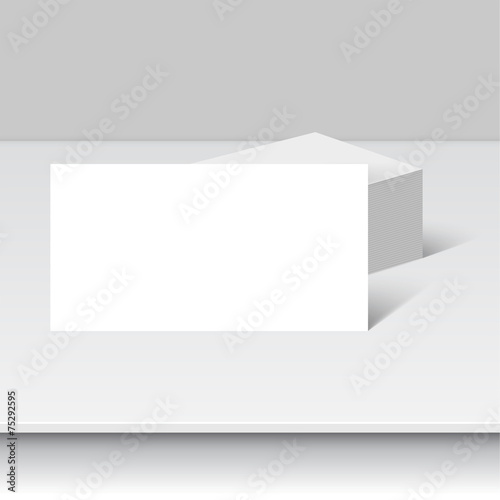 Stack of clean business cards.