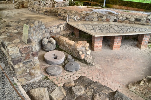Ancient Roman excavations in Desenzano Italy