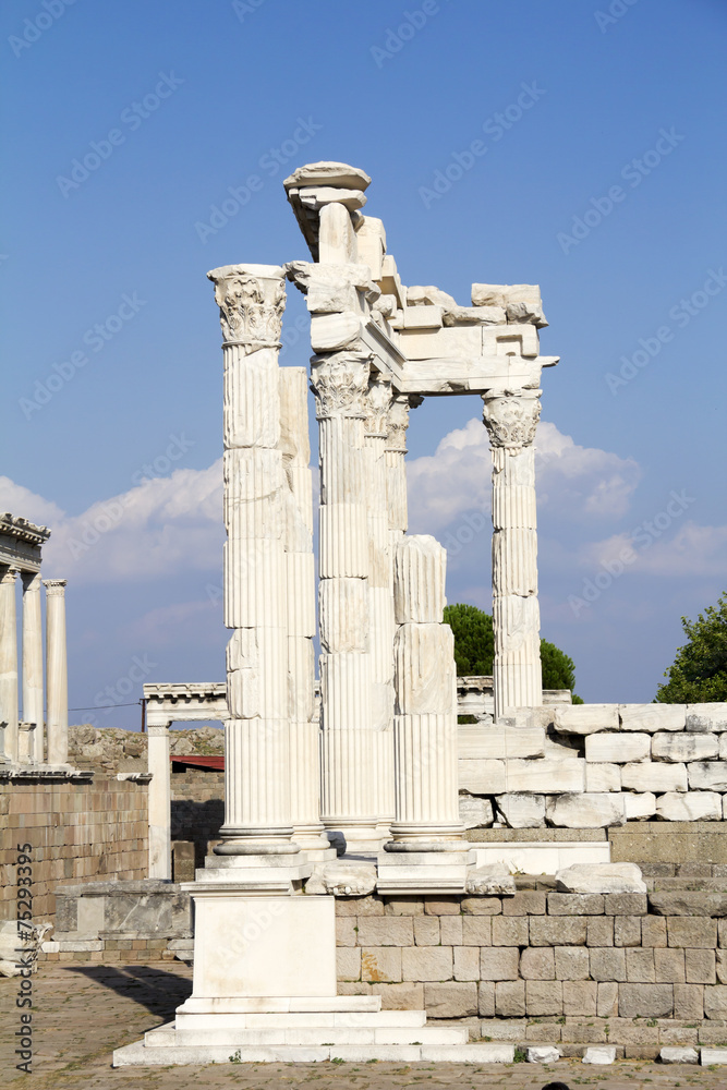 Temple of Trajan in the ancient city of Pergamon,Turkey