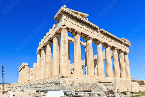 Parthenon temple on the Acropolis of Athens, Greece