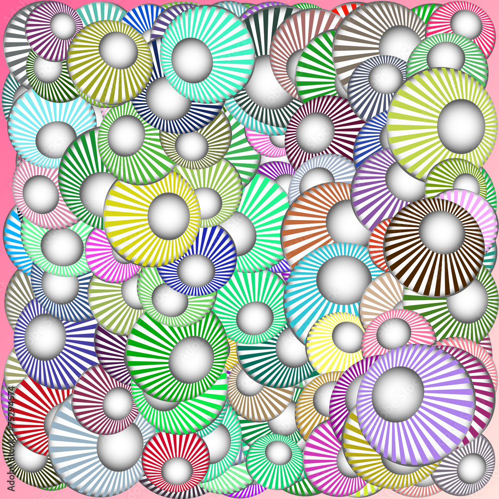 Abstract background with circles. Raster. 1