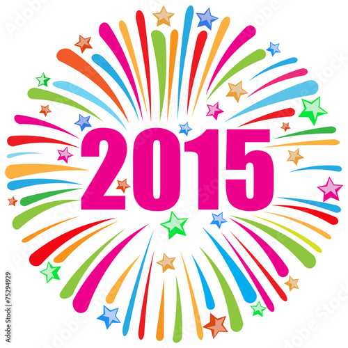 happy new year 2015 white