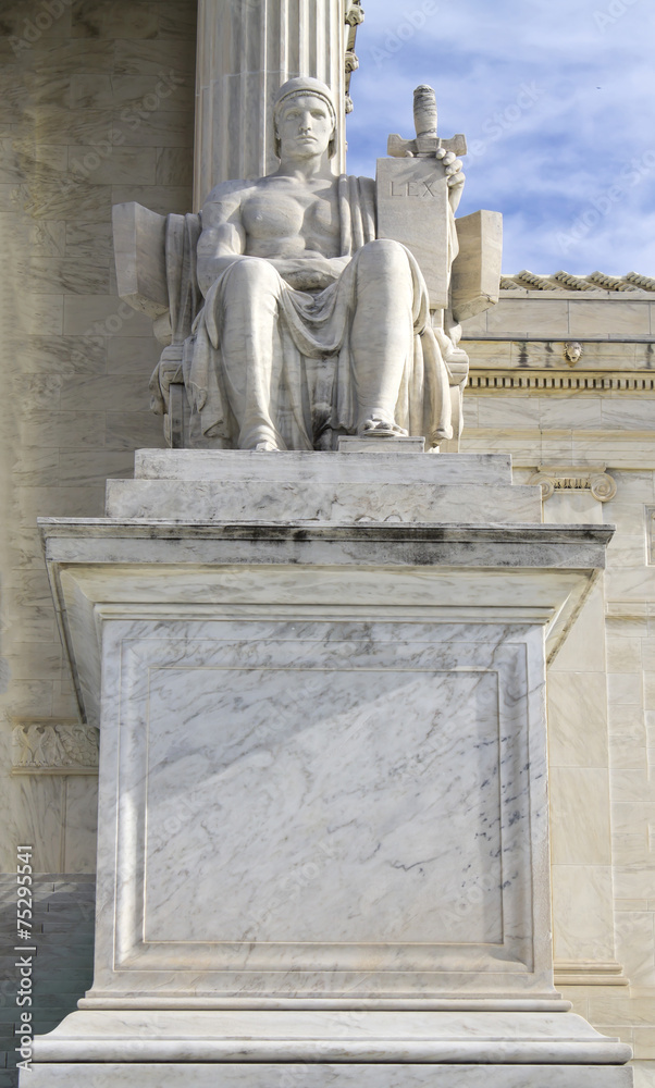 Statue outside US Supreme Court, Washington DC