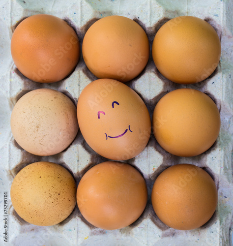 Eggs with faces