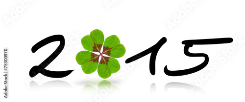 Glückliches Neues Jahr 2015 mit Klee