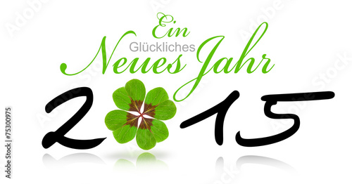 Glückliches Neues Jahr 2015 mit Klee