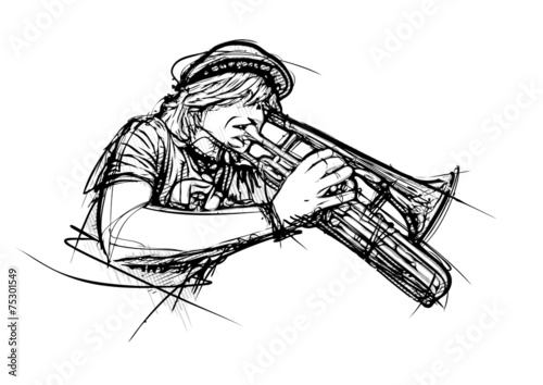 trumpeter illustration