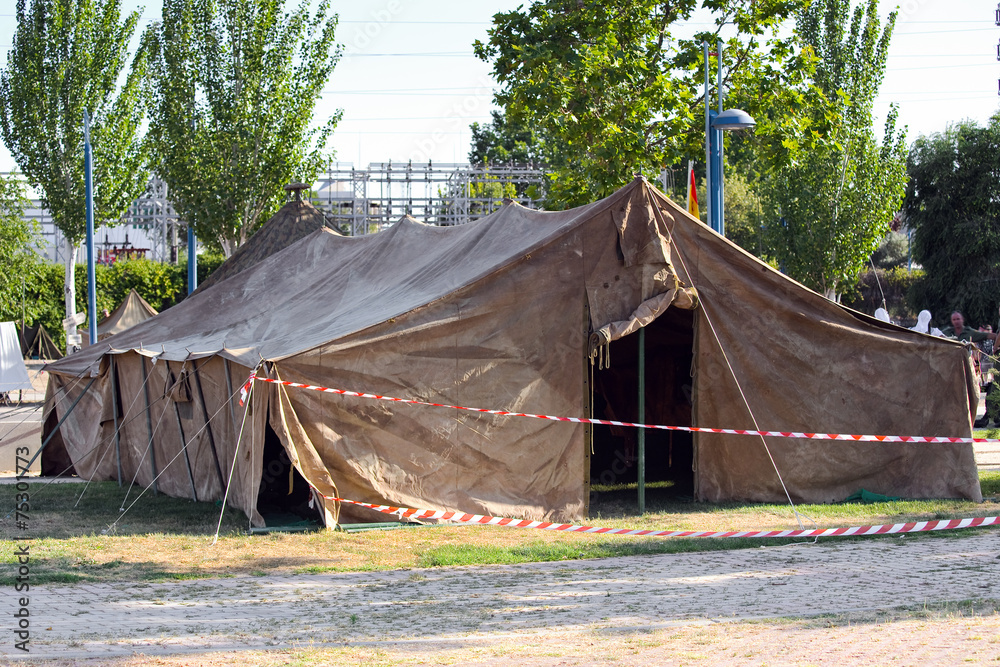 large military tent