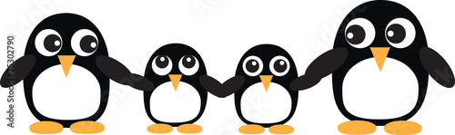 a sweet little penguin family photo