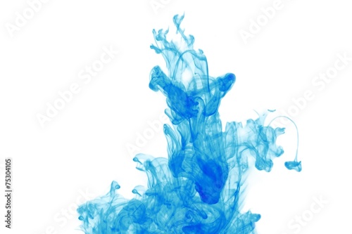 Farb Nebel im Wasser, Farbennebel blau, frei