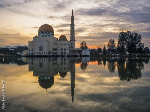 Floating Mosque at Sunrise