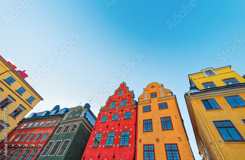 Photography Colorful facades at Stortorget place in Gamla stan