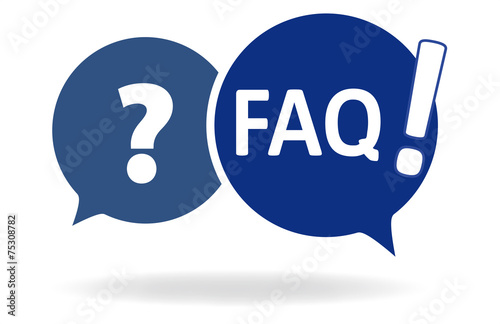 FAQ in Sprechblase