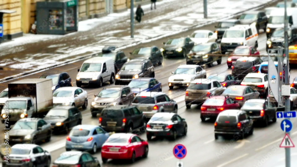 Traffic jam in Moscow, Russia Traffic jam in Moscow, Russia