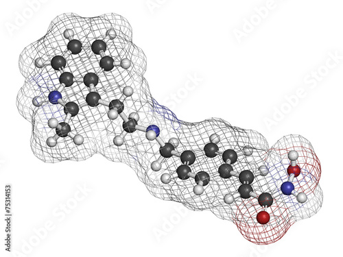 Panobinostat cancer drug molecule. Histone deacetylase inhibitor photo