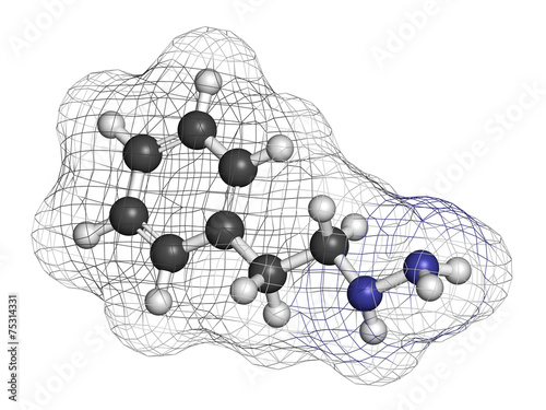 Phenelzine antidepressant molecule. photo