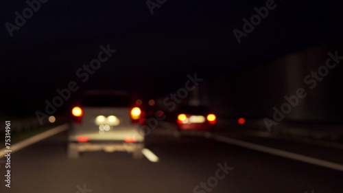 Car turn signal and passing another car on the road