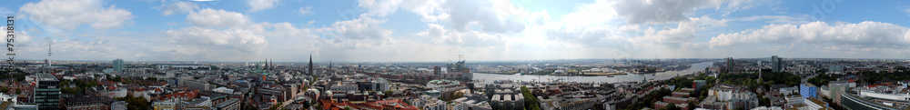 Hamburg 360° Panorama vom Michel