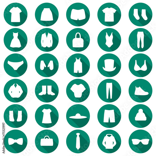 vector set clothes illustration, fashion set isolated icons