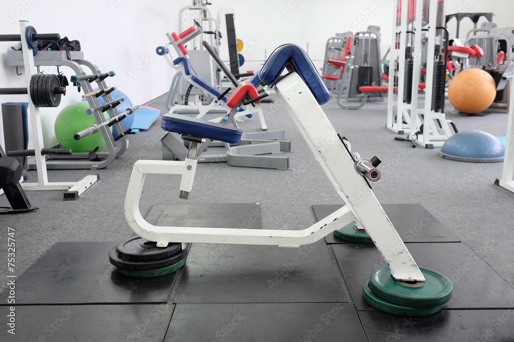interior of gym with equipment