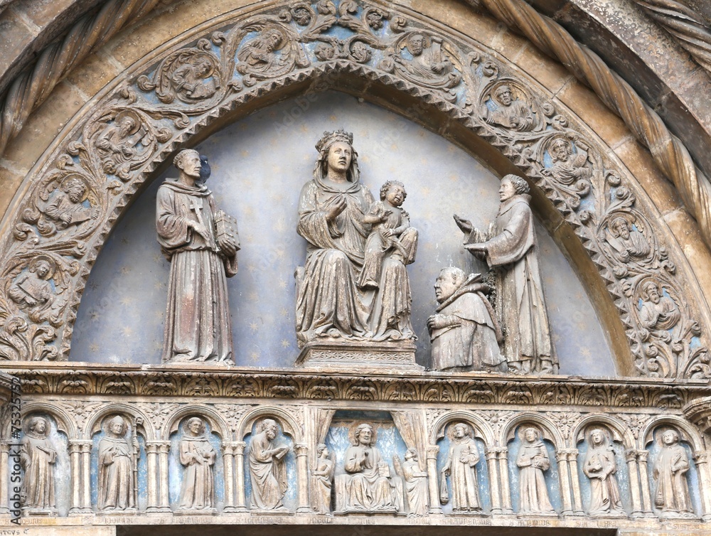 entrance of the ancient Christian Church in a European art city entrance of the ancient Christian Church in a European art city