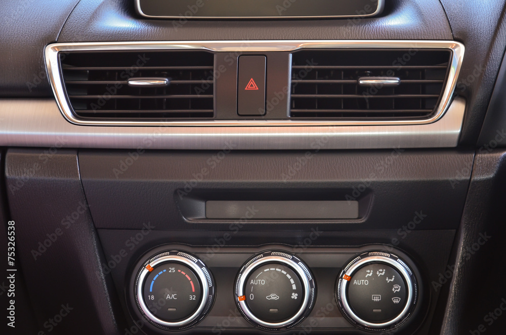 Control panel in a car
