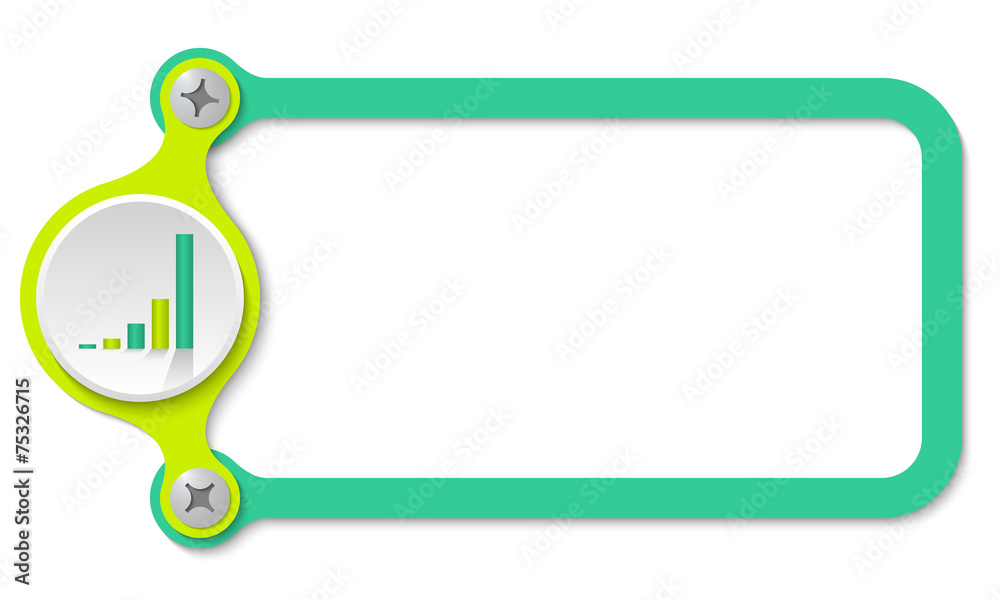 vector frame with screws and graph vector frame with screws and graph