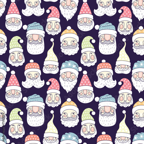 Santa seamless pattern