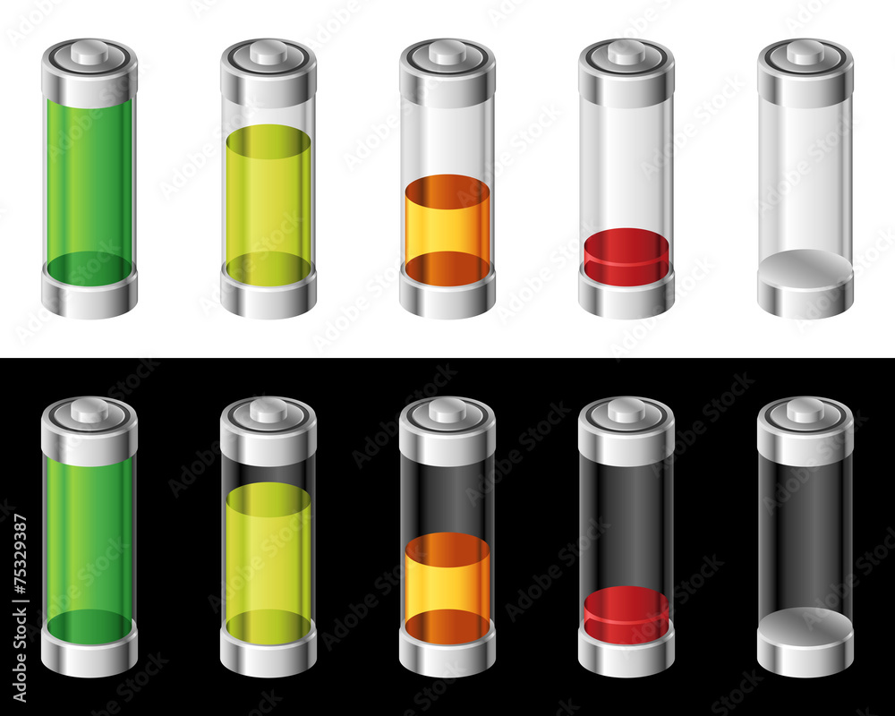 Set of Batteries in Colors Set of Batteries in Colors