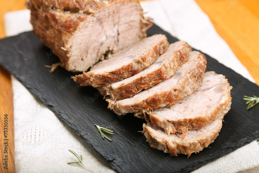 Slices of veal roll Slices of veal roll