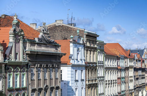 Historic Poznan City buildings located on a main square © eunikas