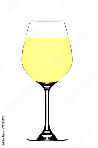 White wine in a glass