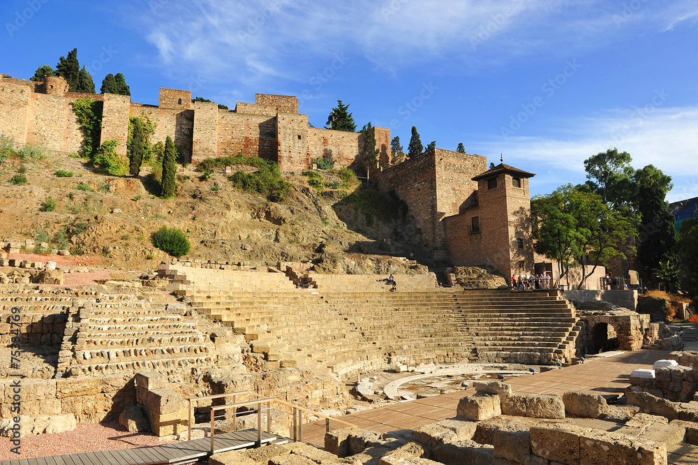 Alcazaba and Roman theater, Malaga, Spain