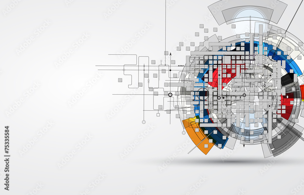 Fototapeta premium abstract technology background Business & development direction