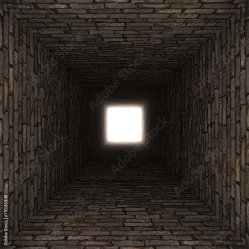 brick wall tunnel