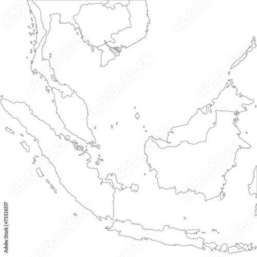 Südostasien in weiß