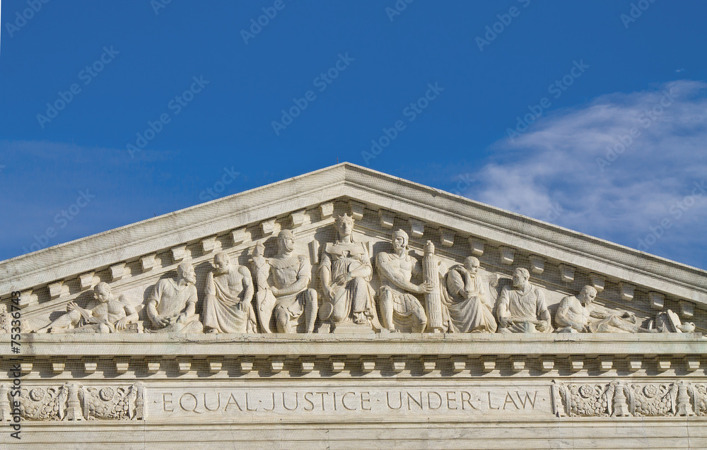 Supreme Court Building in Washington DC detail Supreme Court Building in Washington DC detail