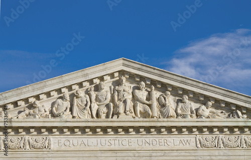 Supreme Court Building in Washington DC detail