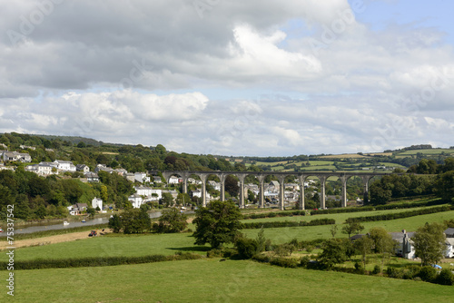 railway bridge over Tamar at Calstock, Cornwall photo