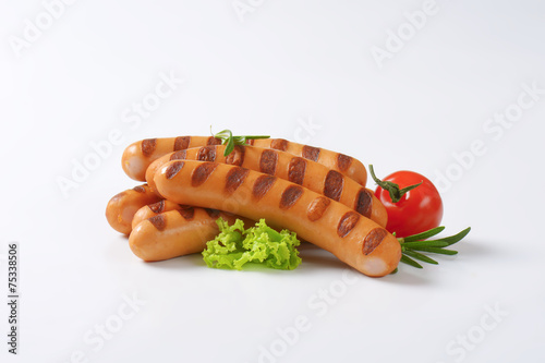 Bild auf Leinwand Grilled Vienna sausages