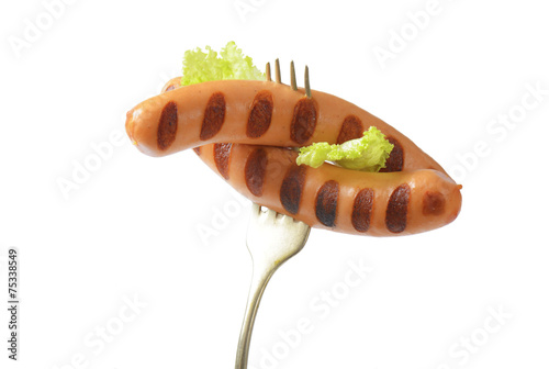 Canvas Print Grilled Vienna sausages