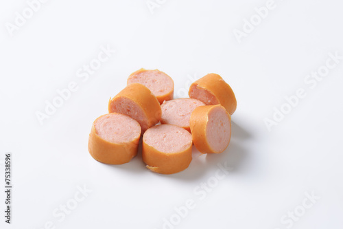 Sliced Vienna sausage